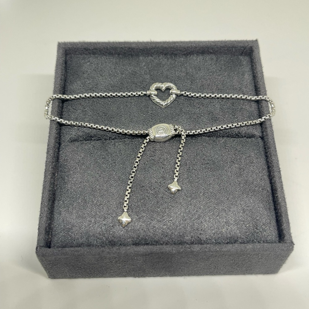 David Yurman Heart Station Bracelet with Diamonds - Picture 8 of 8